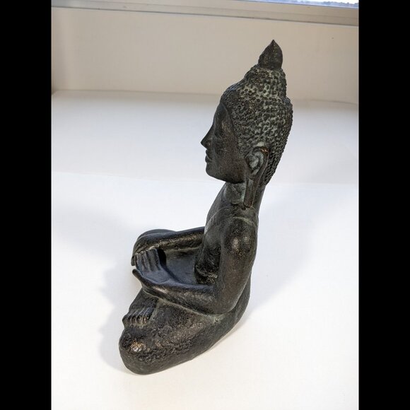 Earth-Touching Seated Buddah Statuette Louvre Museum Casting 9.5 inch France - Picture 5 of 9